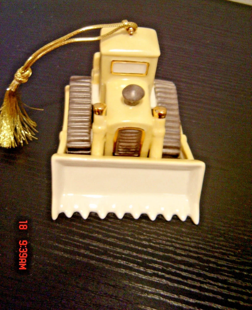 Lenox My Yellow Bulldozer Ornament Heavy Construction Christmas Gift RARE NEW3