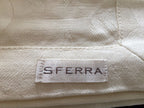 Sferra Taylor Ivory Dinner Napkins Set 4 Floral Jacquard Linen Blend 20"x20" NEW2