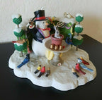 Lenox Bywaters Lighted Magician Snowman Figurine Rabbit Magic Hat Wand 6.5" NEW1