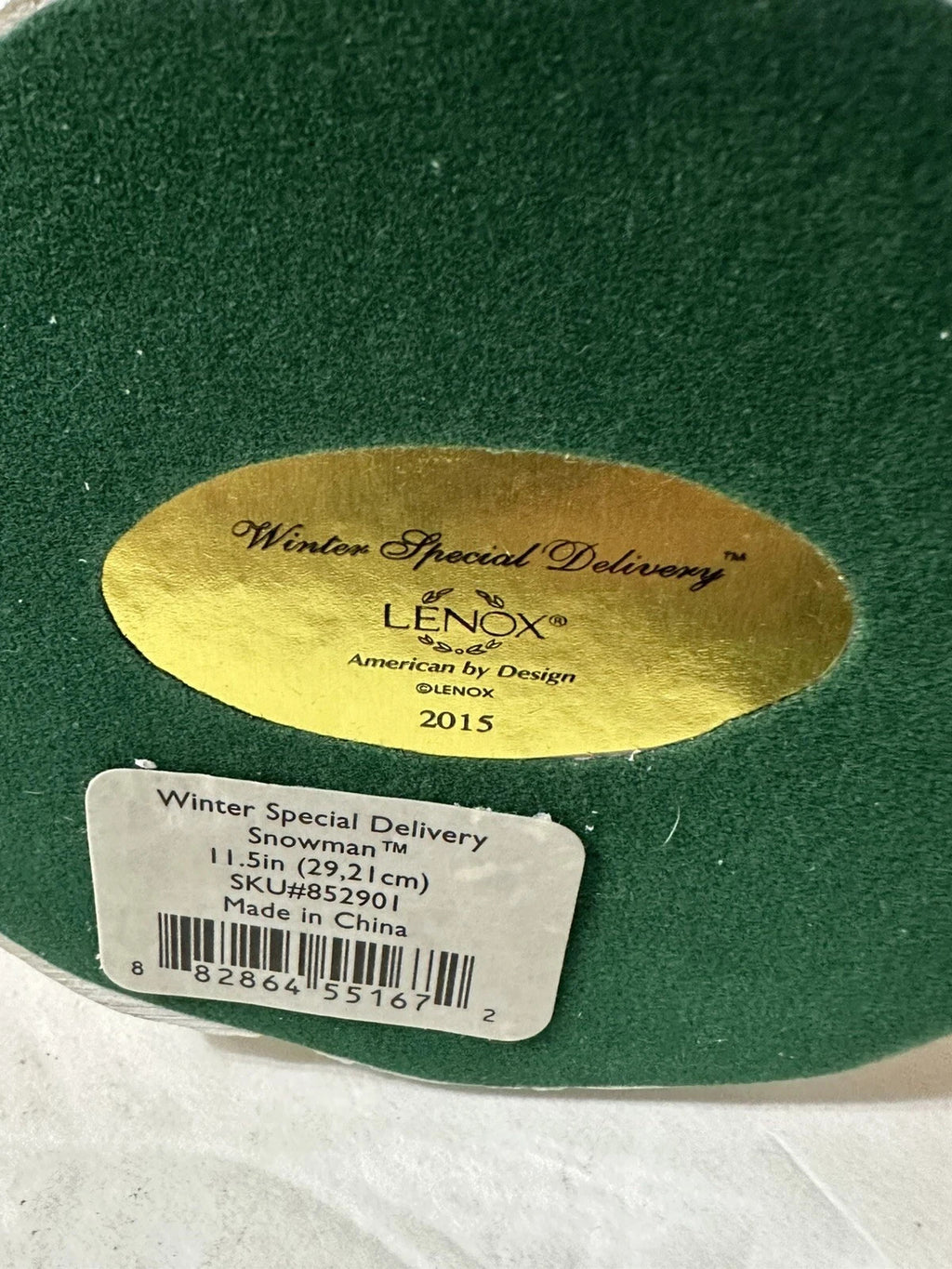 Lenox 2015 Winter Special Delivery Snowman Pencil Figurine Mailman Christmas NEW3