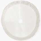 Sferra Lucido Ivory Velvet Christmas Tree Skirt Silver Diamond Embroidery 60 NEW2