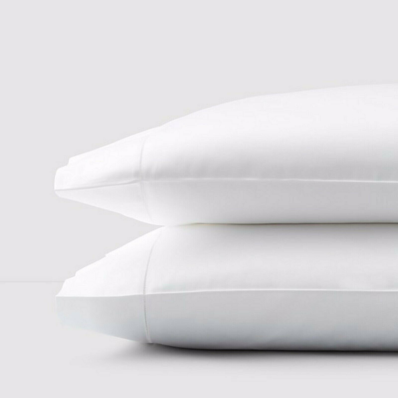Sferra Gino White Queen Sheet Set 4 PC Solid 100% Cotton Percale 450TC Italy NEW4