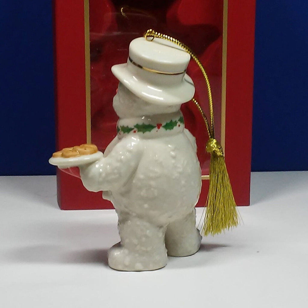 Lenox 2022 Snowman Figurine Ornament Annual Treats Cookies Cocoa Christmas NEW3