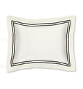 Sferra Grande Hotel Boudoir Sham Egyptian Percale White/Black Double Stitch New0