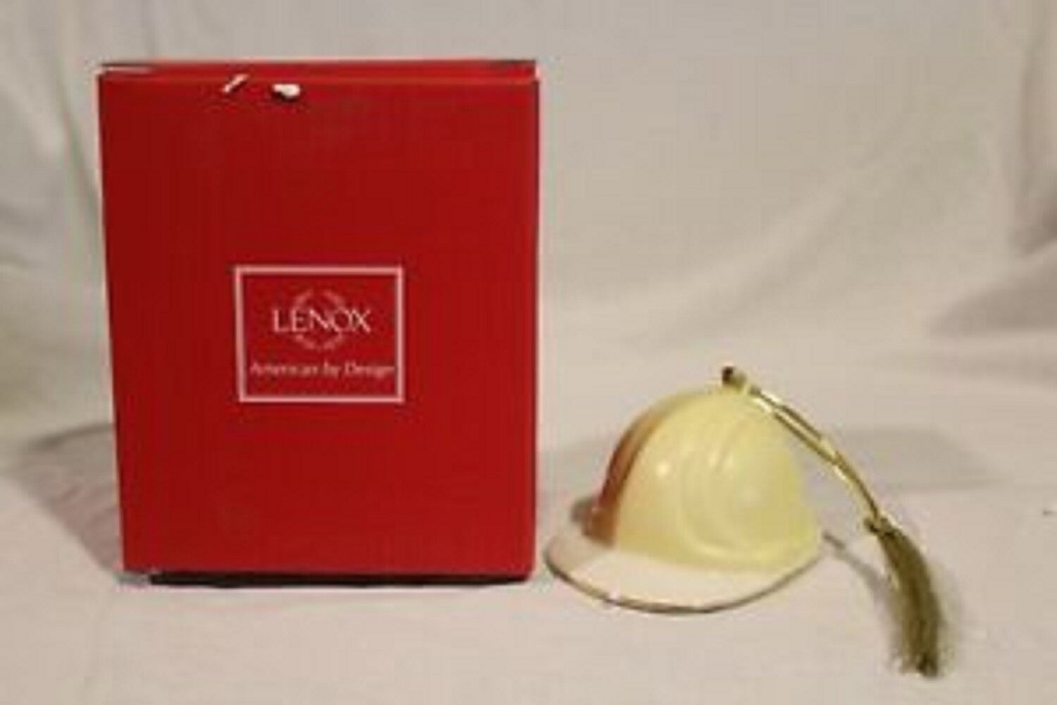 Lenox Yellow Hard Hat Ornament Construction Engineer Architect Christmas NEW 1