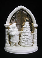 Lenox Illuminations Lighted Santa Figurine Christmas Tree Pierced Gold Arch NEW5