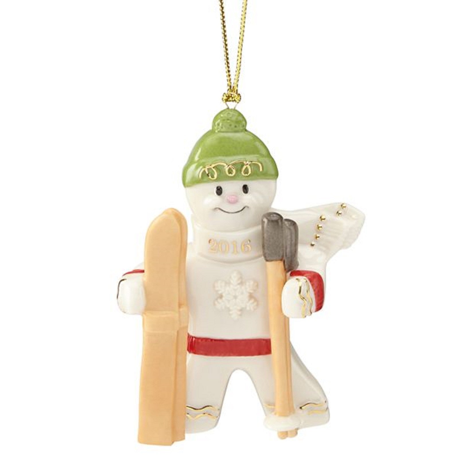 Lenox 2016 Gingerbread Man Ornament Figurine Downhill Ski Delight Christmas NEW3