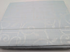 Sferra Graticcio Aquamarine King Duvet Set 3PC Cotton Sateen Jacquard Italy NEW15