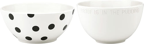 Kate Spade NY Large Mixing Bowl Set 2PC  All In Good Taste Deco Dot Lenox NEW0