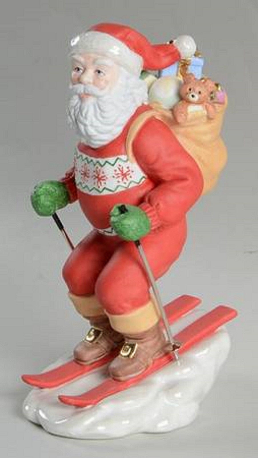 Lenox 2013 Santa Figurine Annual Skiing Toy Delivery Downhill Dash Christmas NEW2