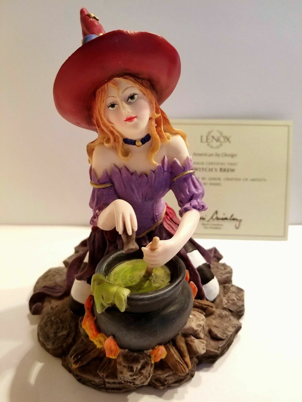 Lenox Halloween Witch's Brew Figurine Potion In Cauldron Bewitching Beauties NEW3
