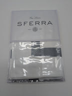 Sferra  Celeste Nastro Giannni Standard White Pillow Sham Flint Broad Stripe NEW10
