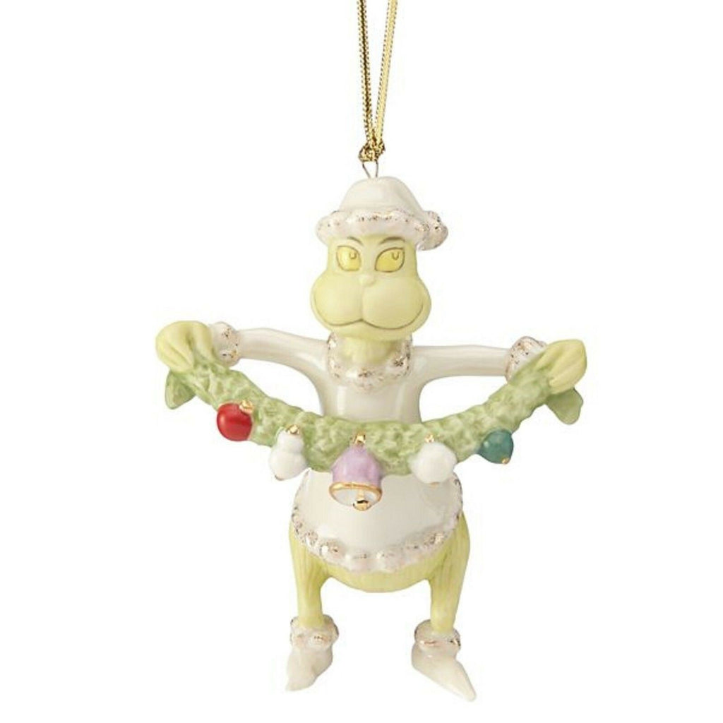 Lenox Grinch Grabs The Garland Ornament Dr. Seuss Who Stole Christmas NEW1