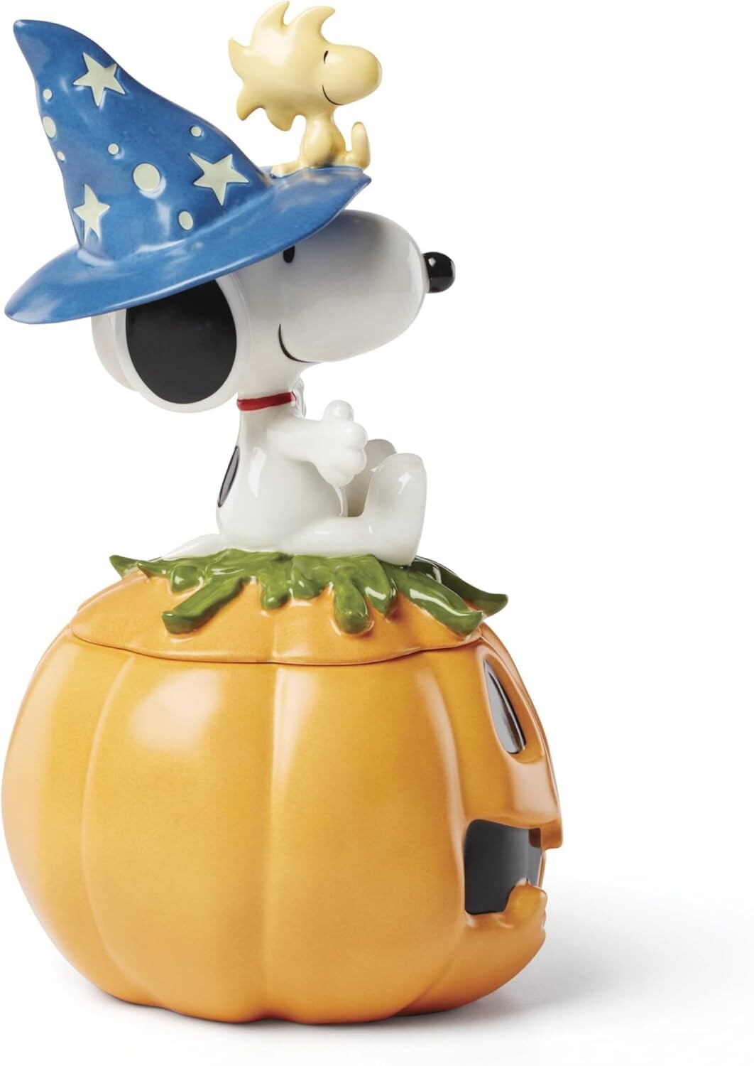 Lenox Peanuts Snoopy Halloween Great Pumpkin Candy Dish Jar Witch Woodstock NEW2