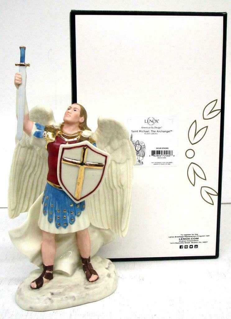 Lenox Saint Michael The Archangel Figurine Angel St George Military Police NEW3