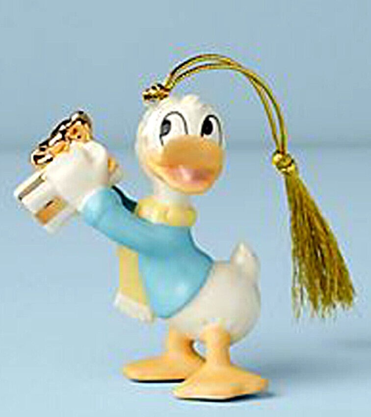 Lenox Disney Donald Duck Figurine Ornament  A Gift For You Christmas Sweater NEW1
