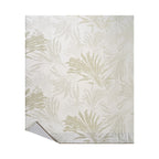 Yves Delorme Palmea Sage Queen Flat Sheet Palm Leaves Reversible Jacquard NEW7