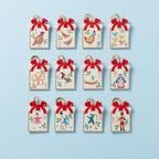 Lenox Twelve Days Of Christmas 12-Piece Ornament Set Hand Painted Bows Gift NEW2