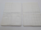 Sferra Ivory Houndstooth Standard Pillowcases Egyptian Cotton Sateen Italy NEW9