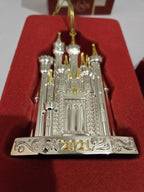 Lenox Disney 2021 Princess Cinderella's Castle Ornament Silver Christmas NEW9