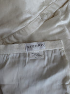 Sferra Lucido Ivory Velvet Christmas Tree Skirt Gold Diamond Embroidery 60" NEW7