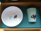 Reed & Barton Child Dinnerware Set Melamine 5 PC Plane Picnic Box Zoom Zoom NEW2