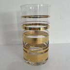 Kate Spade NY Hampton Street Highball Glasses Pair Gold Stripes Lenox NEW IN BOX2