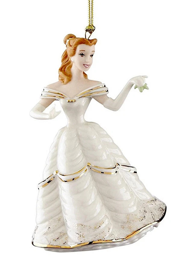 Lenox Disney Princess Belle Ornament Figurine Beauty Beast Christmastime NEW0