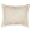 Sferra Fiorito Ivory Standard Sham Floral Motif Piping Sateen Jacquard Italy NEW0