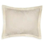 Sferra Fiorito Ivory Standard Sham Floral Motif Piping Sateen Jacquard Italy NEW0
