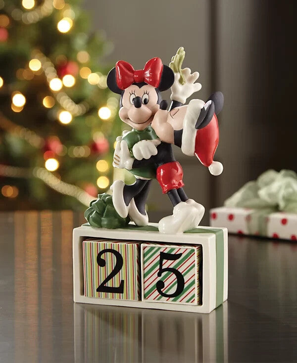 Lenox Disney Mickey & Minnie Mouse Countdown To Christmas Calendar Figurine NEW0