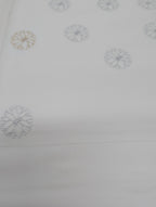 Yves Delorme Super King Flat Sheet Embroidered Snowflakes Egyptian Cotton LE NEW12