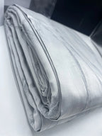 Sferra Tovino King Silver Blue Duvet Waves 100% Cotton Sateen Jacquard Italy NEW8