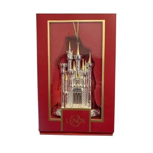 Lenox Disney 2024 Princess Cinderella's Castle Ornament Silver Christmas NEW8