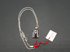 Baccarat Crystal Louxor Necklace Silver Mist Mirror Diamond Cut  22" Chain NEW5