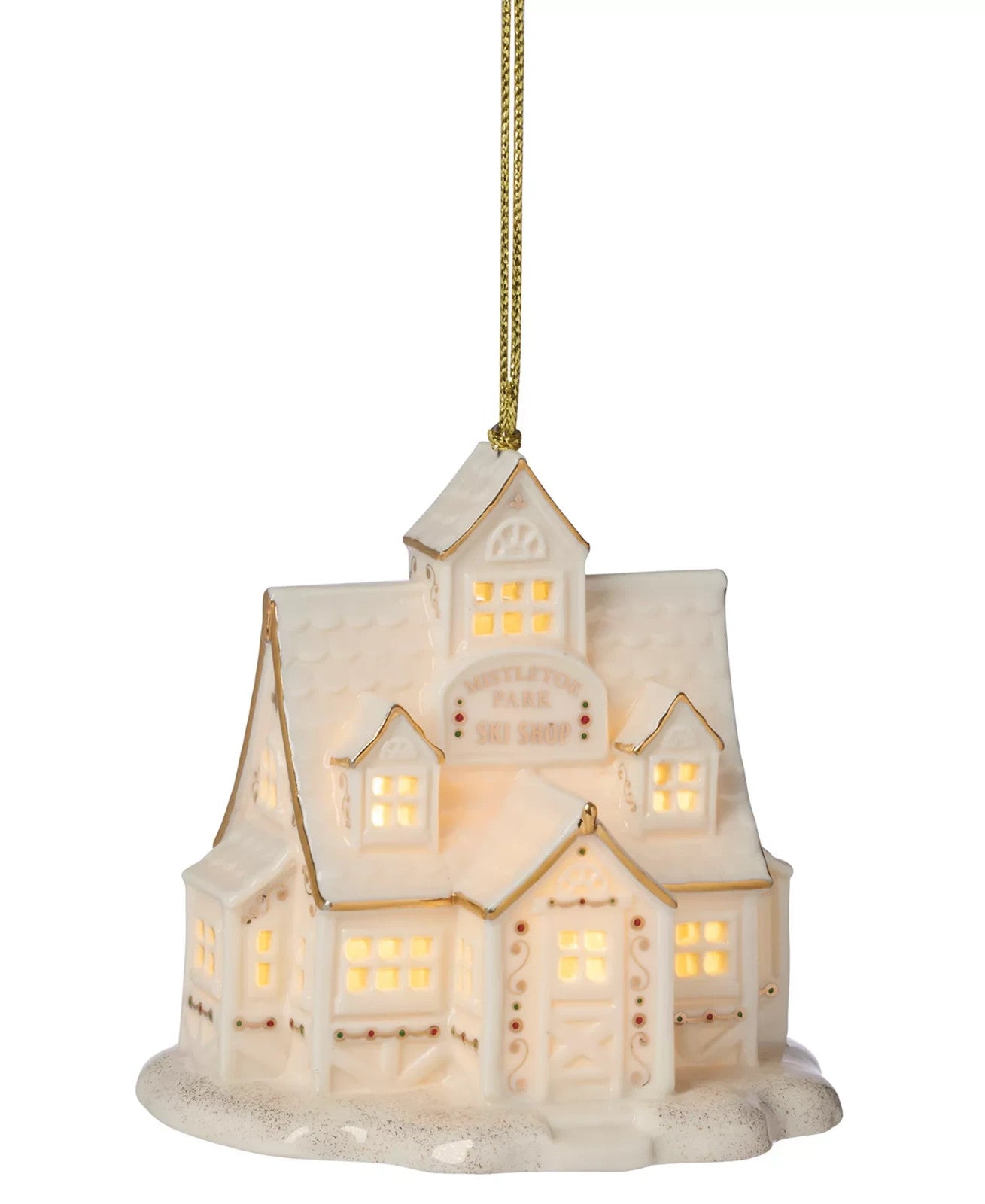 Lenox Mistletoe Park Lighted Ski Shop Figurine Ornament Christmas 2025 NEW4