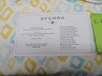 Sferra Geometrico Queen Duvet Set 3PC Aqua Yellow Diamond Percale Print Italy Ne16