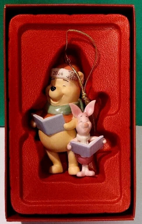 Lenox Disney 2024 Pooh Piglet Figurine Ornament Christmas Surprise Caroling NEW3