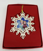 Lenox Disney Frozen Sisters Anna & Elsa Snowflake Ornament China Christmas NEW4