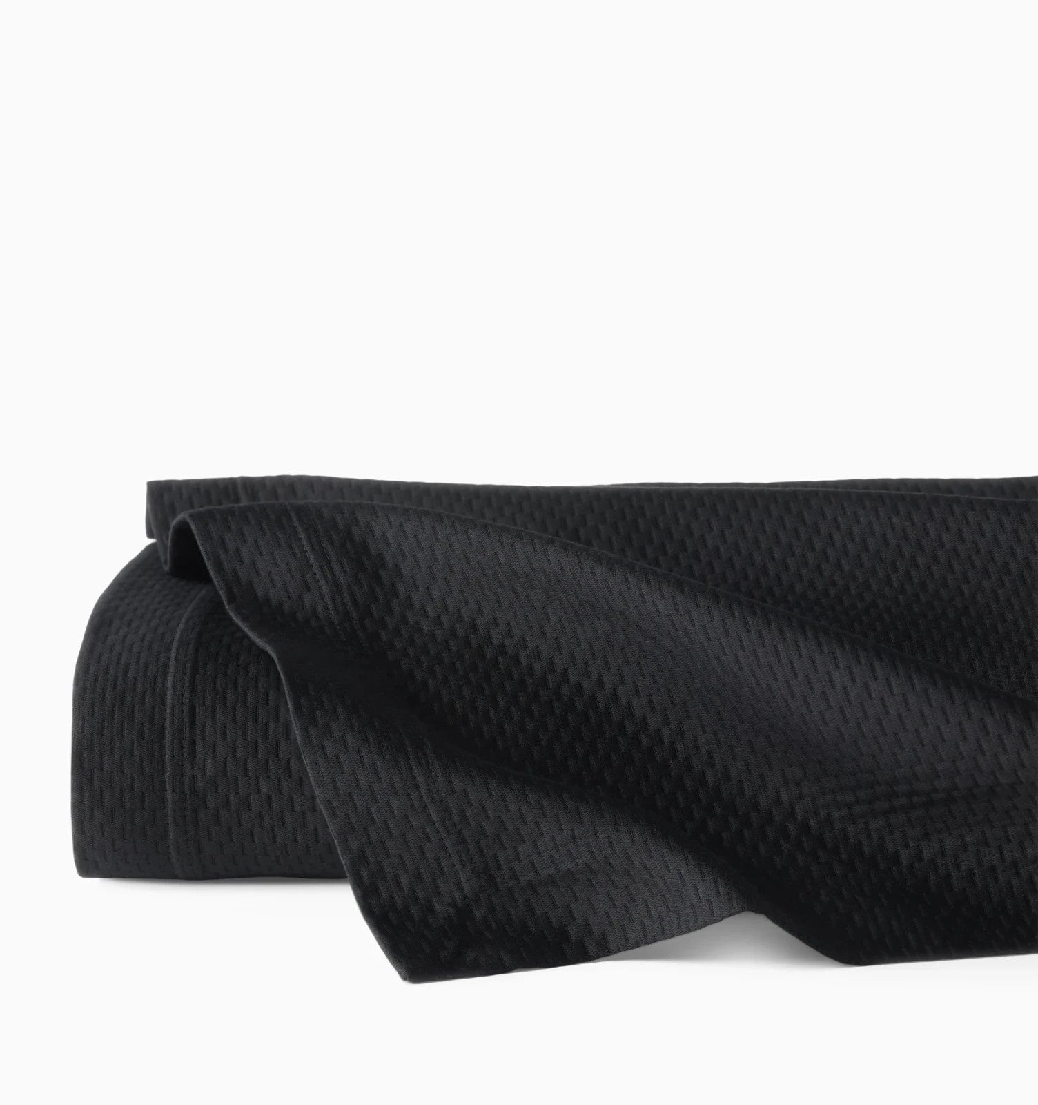Sferra Perrio Black Twin Coverlet Solid Geometric Cotton Matelassé Portugal NEW0