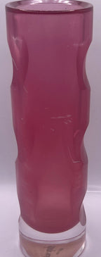 Kate Spade NY Crystal Bonita Street Hot Pink Bud Vase Frosted Dots 7.5 Lenox NEW5