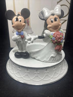 Lenox Disney Mickey Minnie Unity Candle Holder Wedding Figurine Bride Groom NEW6