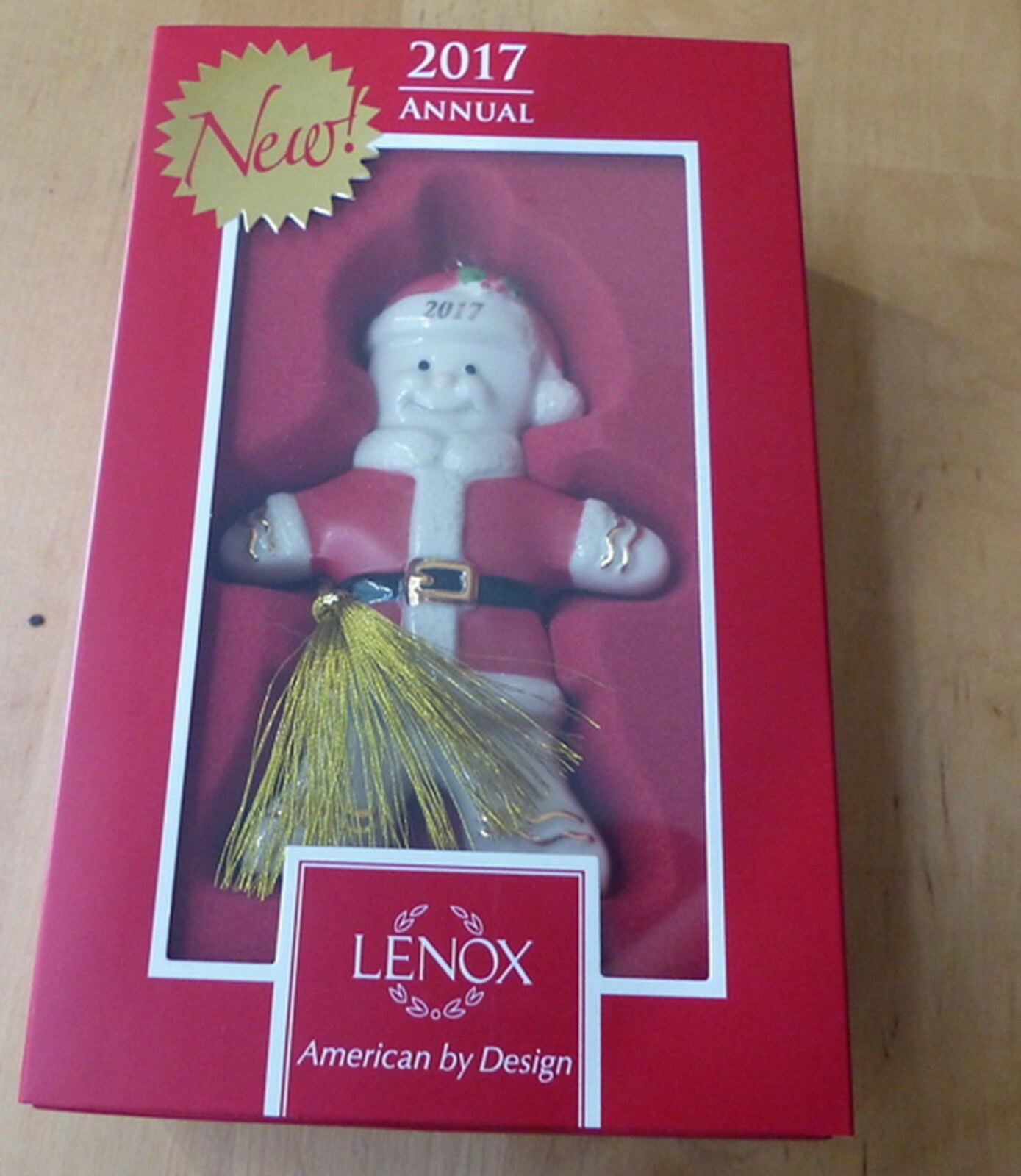 Lenox 2017 Gingerbread Man Ornament Figurine Annual Ginger Claus Christmas NEW6