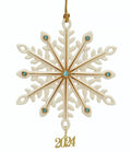 Lenox 2024 Gemmed Snowflake Ornament Annual Icy Blue Crystals Christmas Gift NEW0