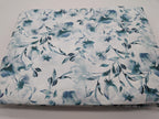 Sferra Duchesse Blue Queen Duvet Set 3PC Floral Cotton Print Reverses Italy NEW14