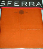 Sferra Celeste Orange King Pillow Sham Paprika Egyptian Cotton Percale Italy NEW13