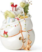 Lenox Grinch Cookie Jar Figurine Max Dr. Seuss Who Stole Merry Grinchmas 7.5 NEW0
