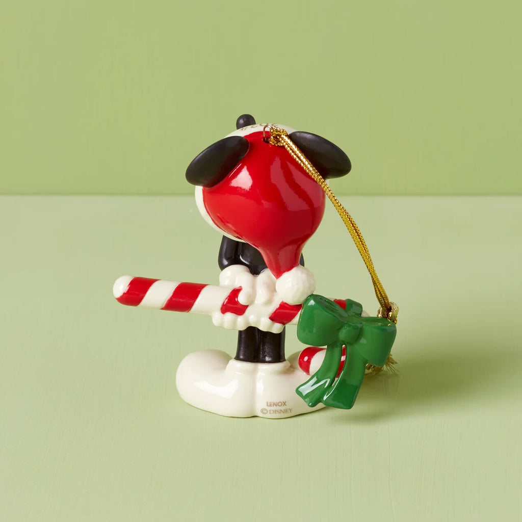 Lenox Disney 2024 Mickey & Minnie Figurine Ornaments 2 Mouse Candy Cane Gift NEW10