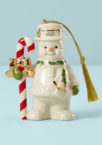 Lenox 2020 Snowman Figurine Ornament Annual Candy Cane Frosty Christmas Gift NEW2