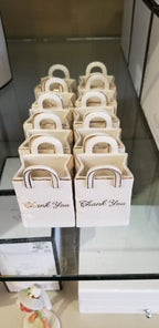 Lenox  Porcelain Thank You Party Favors Gift Set Of 10 Ivory Gold  3" NEW3